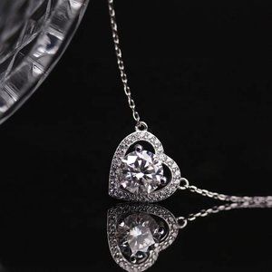 Certified 1ct. t.w. Diamond Heart Frame Pendant Necklace